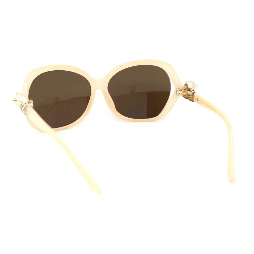 Womens Oversized Cat Eye‎ Sunglasses Leopard Embellished Designer Fashion Trendy